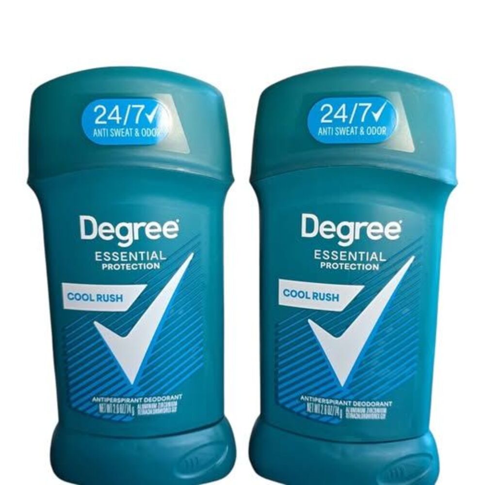 Lot of 2 Degree Men Antiperspirant Deodorant Cool Rush 24/7 Protection 2.6 oz